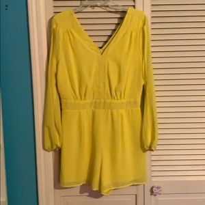 Charming Charlie yellow romper